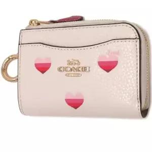 COACH 코치 동전 케이스 Heart with 스트라이프 지퍼 미니지갑 카드지갑 CA794 IMCAH 456380
