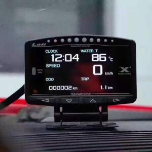 LUFI X1 영어 버전 OBD2 플러그 디지털 터보 부스트 오일 압력 게이지, 자동차 After RPM 연료 속도 EXT 미