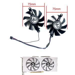 75mm 4핀 그래픽 카드 교체 팬 SOYO RX 580 GPU Radeon 8G 팬용