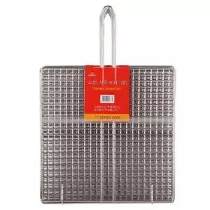 사각 스텐 손잡이 석쇠-대 약30x30cm 손잡이 숯불구이
