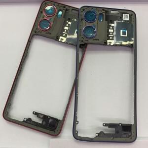 Motorola Moto G05 용 중간 프레임 사이드 버튼 키가있는 전면 하우징 베젤 교체 부품