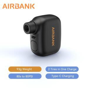 AIRBANK AS100 미니 휴대용 자전거 펌프 충전식 공기 주입기 100PSI 타입-C 액세서리 슈레더 프레스타 타이