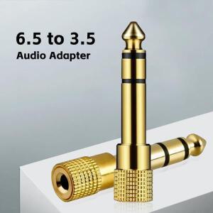 Liulz Jack 6.5 6.35mm 수 플러그-3.5mm 암 커넥터 금도금 헤드폰 마이크 AUX 오디오 플러그