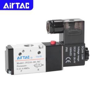 AIRTAC  공압 3/2way 솔레노이드 밸브 3V110-06 방향  DC12 24 220V