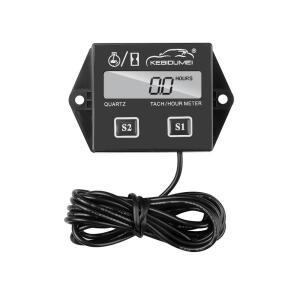 디지털 모터 속도계 엔진 시간 측정기 타코미터 게이지 RPM LCD 디스플레이 가솔린 2/4 스트로크 보트 오토