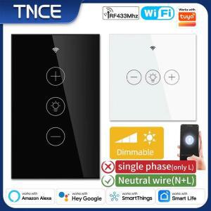 TNCE Tuya 조광기 스위치 wifi EU/US 중립선 조명  컨트롤러 스마트 라이프 앱 Google  Alexa가 포함된