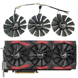 87MM 6PIN RX VEGA64 GPU 팬 ASUS ROG-STRIX-RX 590 580 570 480 1080 1060 R9 390 비디오 카드 냉각