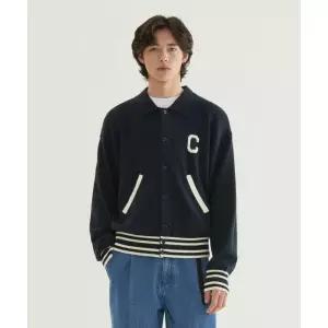 매장정품 COVERNAT 커버낫 C 로고 니트 바시티 자켓 네이비 CO2601KT03NA 1754205