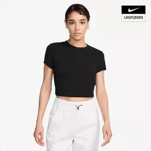 매장정품 NIKE 나이키 브랜드관 여성 스포츠웨어 칠 니트 크롭 티셔츠 HF9539-010 1833329