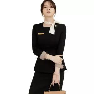 뷰티샵 실장 검정 블랙 성형외과유니폼 유니폼 호텔리어