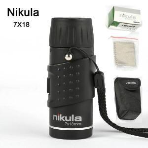 Nikula HD  단안 망원경 7X18 완전 코팅 광학 Bak4 포켓 콘서트 스포팅 스코프  캠핑을위한 장거리