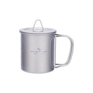 뚜껑이 있는 무한 항해 티타늄 컵 야외 캠핑 초경량 워터 티 커피 머그잔 200ML / 300ML / 450ML (200ml (6.7플 온스)