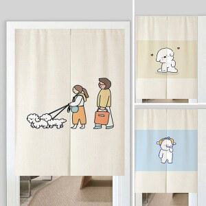 방문 바란스 가리개 방틀 애견샵 그림 커튼