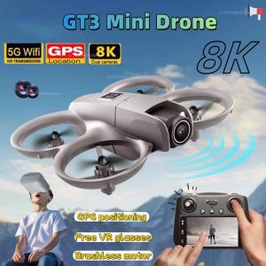 VR 안경이 포함된 GT3 드론 8K HD 듀얼 카메라 GPS 5G  항공 촬영  조종 콥터 UAV 2025