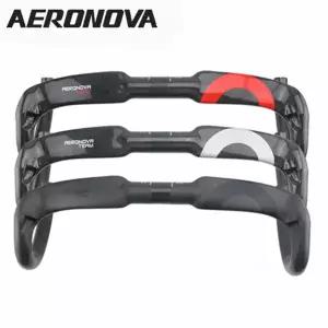 탄소 섬유 속도 핸들 바 레이싱 자전거 벤트 바 31.8mm AERONOVA 내부 라우팅 400420440mm 에어로 카본 드