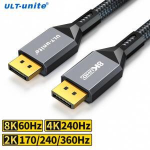 8K DisplayPort 케이블 1.4 VESA 인증 DP 8K60Hz 게임  그래픽 PC용 디스플레이 포트 코드