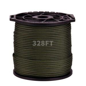 리게불 패러코드 로프 100M/328FT 4MM 9스트랜드 낙하산 스풀 코드 나일론 로프 캠핑 해먹 옷슬리 하이킹 낚시 생존 (녹색) pGE