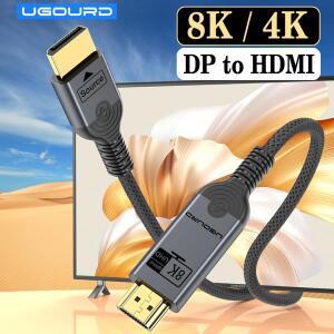 8K DP to HDMI2.1 호환 케이블 4K60Hz 디스플레이포트 2.0 어댑터  컨버터 프로젝터 노트북용