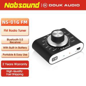 Nobsound  블루투스 5.0 스테레오 리시버 충전식 FM 라디오 튜너 3.5mm 출력 87-108Mhz