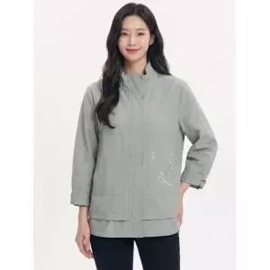 크로커다일레이디은은한 컬러감 메쉬 점퍼 라이트카키 CLCMJP104