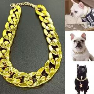 강아지 금 목걸이 소형견패션 강아지체인 펫패션 강아지액세서리