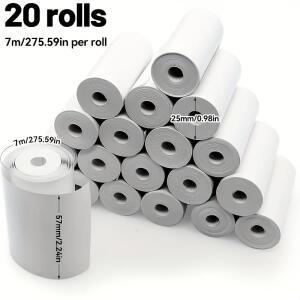 20롤 흰색 감열지 57mm 무광택 폴라로이드 카메라용  사진 인쇄 패턴