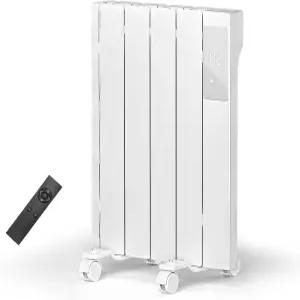 브리즈히트 컨벡션 패널 히터 800W 리모컨 포함 실내용 에너지 효율 전기 2-in-1 월 마운트 및 프리스탠딩