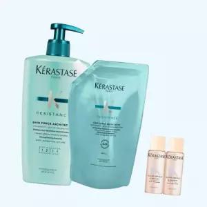 케라스타즈 손상모발용 방 포스 아키텍트 샴푸 대용량 1L 본품 500ml+리필 500ml +퍼퓸 향수헤어오일 15ml