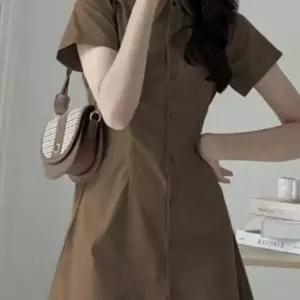 카라 반팔 원피스 버튼 여름 dress