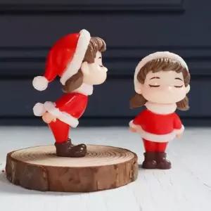 588 미니어처) 크리스마스 산타 여자 50개 묶음) 크리스마스 산타 위스키 틴케이스
