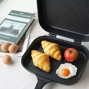양면 후라이팬 생선구이 토스트 샌드위치 삼겹살 팝콘 토스트양면팬 (WAB9264)