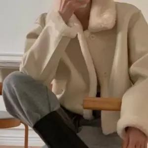 여성 2컬러 겨울 리버시블 양모 라이더자켓 레더점퍼