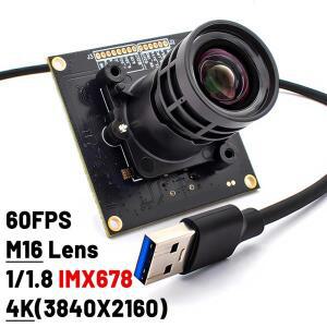 IMX678 USB3.0 카메라 모듈 8MP 60FPS  보드 머 비전용 2.8/4/6/8mm M16 마운트 렌즈가 있는 저조도 플러그