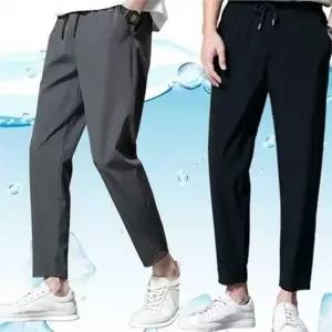 [라일리의류] Rly 일자 남성 슬랙스 9부 스트링 밴딩 바지 데일리