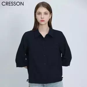 [크레송(CRESSON)] 베이직 포켓 셔츠 블라우스 (택가격: 218000원)