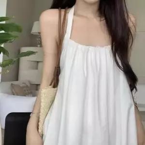 휴양지 여름 비치룩 홀터넥 맥시 롱 나시 원피스 코디