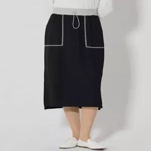 [보니스팍스][보니스팍스(Bonispax)] 배색스티치 스트링밴딩 스커트 (택가격 89000원)