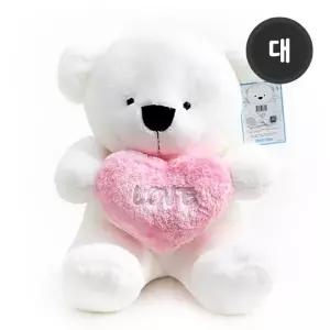 (선택 누리베어하트 곰인형 핑크(대 90cm))누리베어하트 곰인형 핑크대 90cm 곰인형 대형곰인형 여자친구선