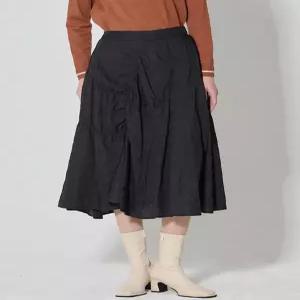 [보니스팍스][보니스팍스(Bonispax)] 사선절개 스모크 A라인 스커트 (택가격 139000원