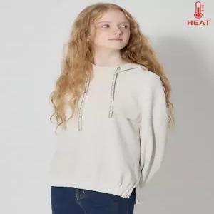 [보니스팍스][보니스팍스(Bonispax)] 기모 절개 커팅 후드 티셔츠 (택가격 179000원)