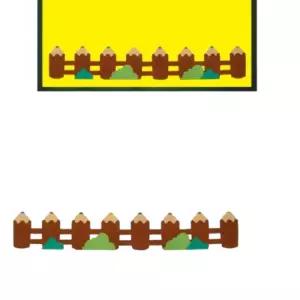 학교 어린이집 게시판 환경판 꾸미는 연필울타리 펠트장식40x14cm 자랑하기 붙이기