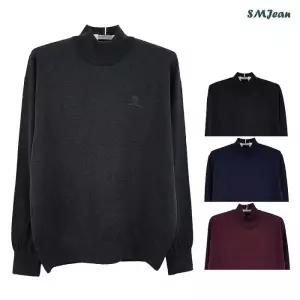 [에스엠진]SMJ1409 울혼방 폴라넥 니트 남성 폴라티 터틀 반폴라