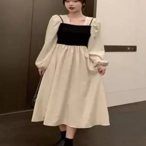 여성 봄가을 롱 미디 플레어 원피스 트렌치 스타일