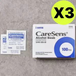 마이노멀 케어센스 일회용 알콜솜 알콜스왑 100입 X 3 BNS