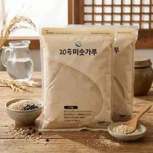 푸디헤븐 20곡 영양가득 식사대용 진한 미숫가루 1kg+1kg