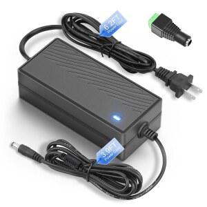 ALITOVE 12V 전원 공급 장치 5A AC-DC 카메라 램프 모니터 60W 4A 100~240V~12볼트 변압기 CCTV 3A 5.5X2.1MM 인클로저용 HDD 플러그 최대 5암페어 조명 PC 어댑터 LED