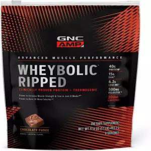 GNC AMP 휘볼릭 찢어진 단백질 분말 및 열 발생 보충제 근력 크기 에너지 지구력 증가 40g 류신 6.2g EAA