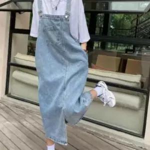 이쁘다요 데일리 데님 언발란스 멜빵 원피스