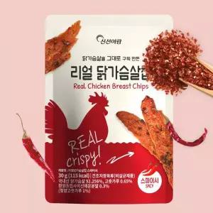 신선어람 리얼 닭가슴살칩 스파이시 30g 주전부리.과자 주전부리 안주 간식 육포 쥐포