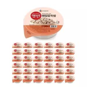 CJ제일제당 햇반 매일 잡곡밥 210g 36개 캠핑 자취생 사무실 혼밥 간편